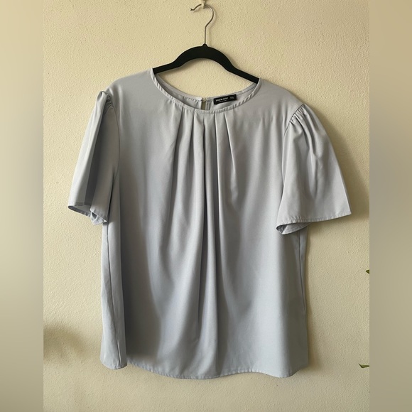 Plus Ruched Keyhole Back Blouse - Shein - Picture 2 of 5